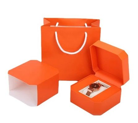 Logotipo personalizado de cartón caja de relojes vacía para joyería caja de paquetes embalaje de papel