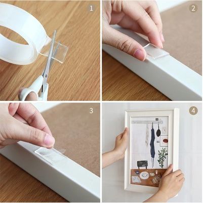 3 metros de cinta adhesiva de doble cara transparente y reutilizable para sellar alfombras y puertas