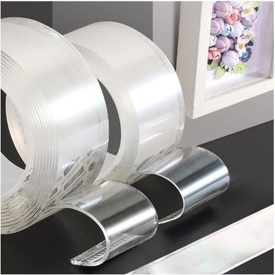 3 metros de cinta adhesiva de doble cara transparente y reutilizable para sellar alfombras y puertas